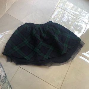Crown & Ivy kids Blue/Green Plaid skirt